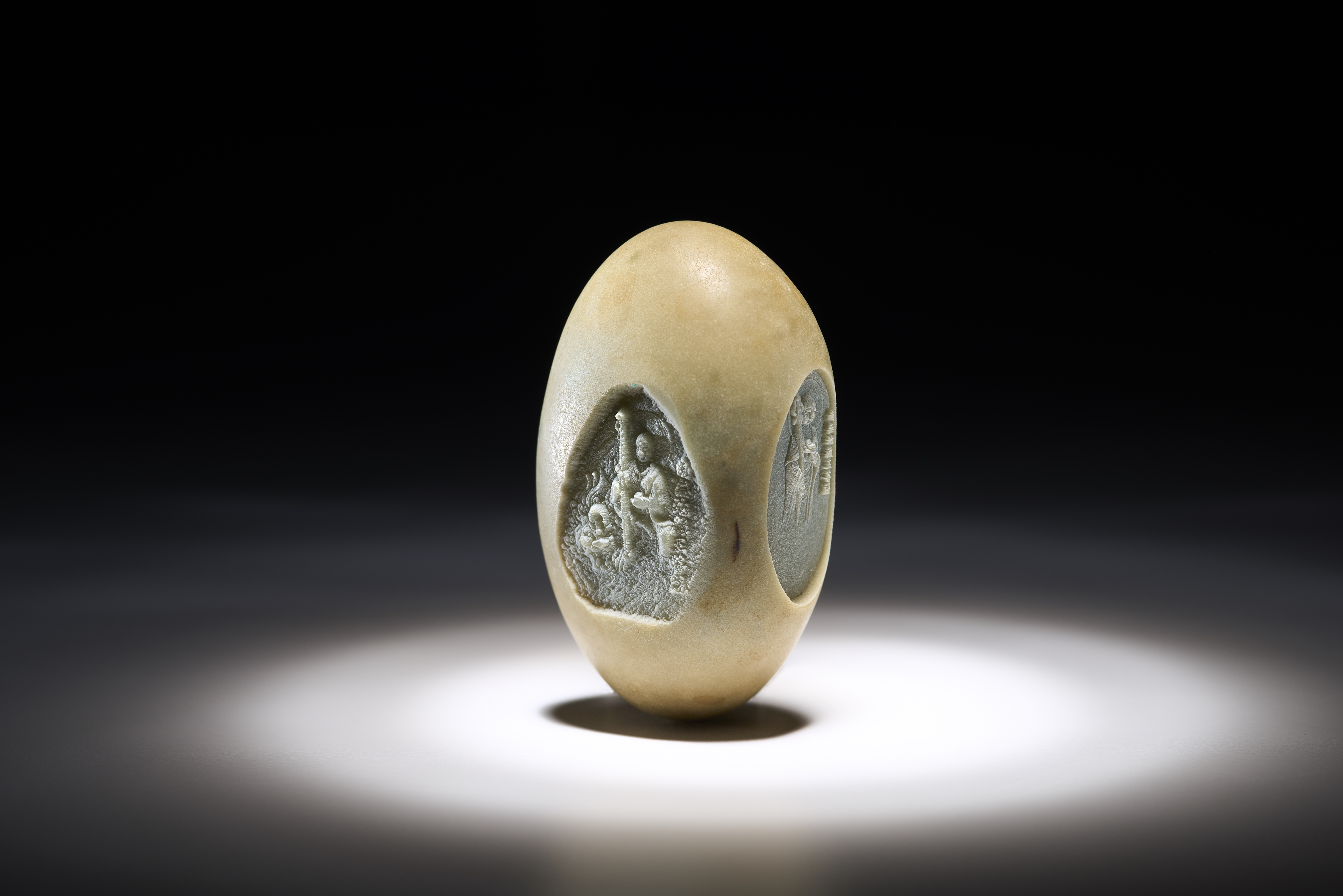 夜光石雕毫芒雕刻