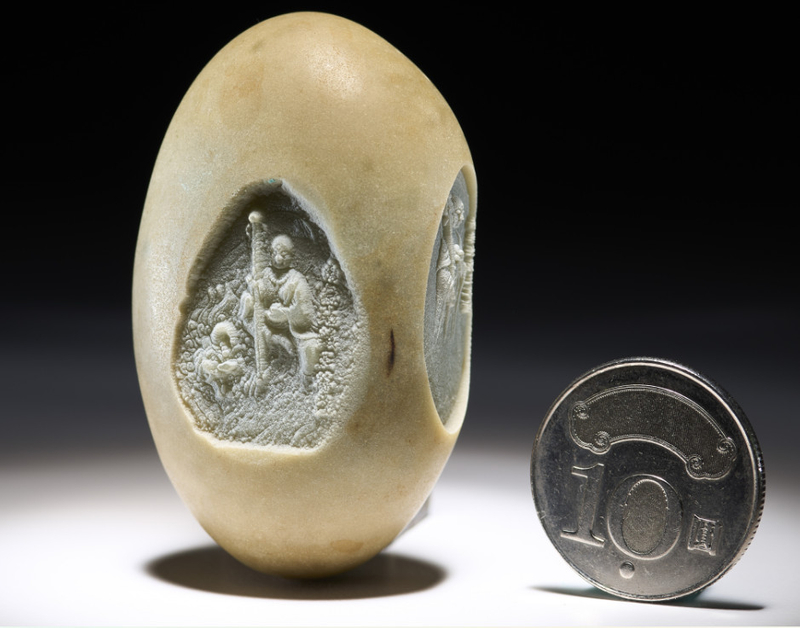 夜光石 地藏王菩薩雕刻 毫芒雕刻