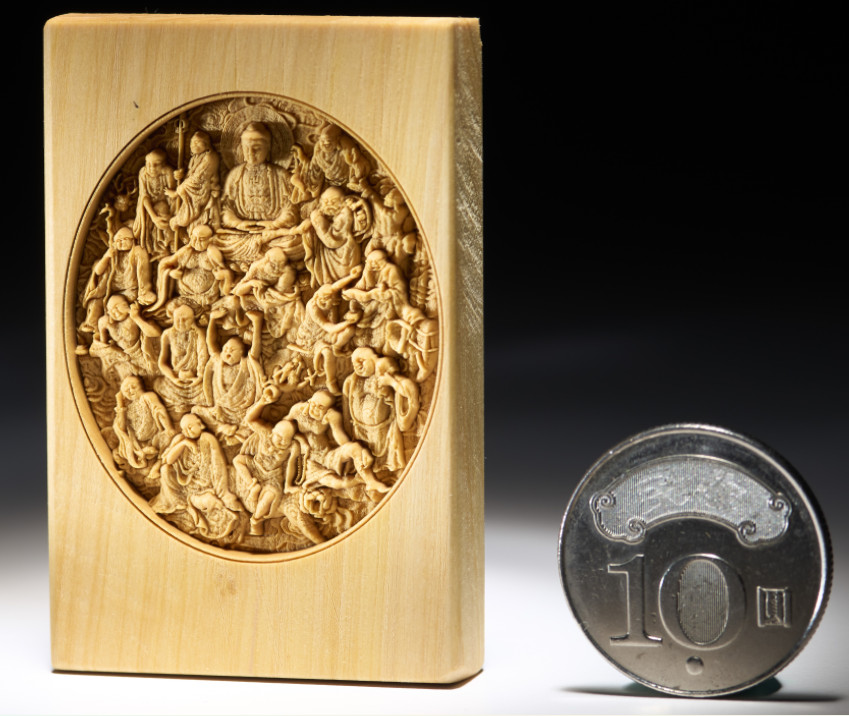 黃楊木 毫芒雕刻