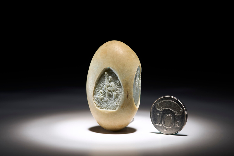 夜光石 地藏王菩薩雕刻 毫芒雕刻